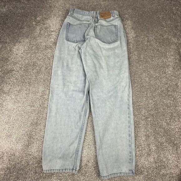Eddie Bauer Jeans Womens 10 Petite Relaxed Straight Distressed Light Blue Denim - Picture 8 of 9
